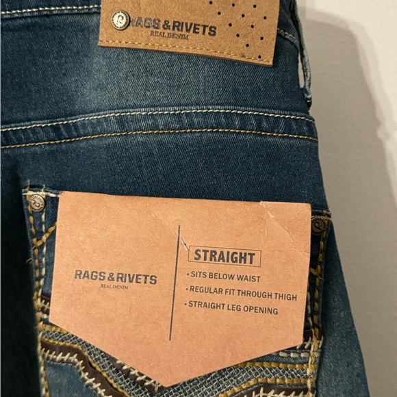NWT Men Y2K era premium vintage-inspired jeans: Rags & Rivets collection. - Picture 12 of 14